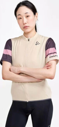 Craft Core Endur Logo Fietsshirt Dames -Castelli Winkel craft core endur logo fietsshirt beige 2