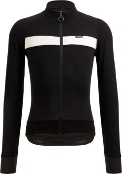 Santini Adapt Wool Lange Mouwen Thermo Fietsshirt -Castelli Winkel santini adapt wool lange mouwen thermo fietsshirt wit 1 1